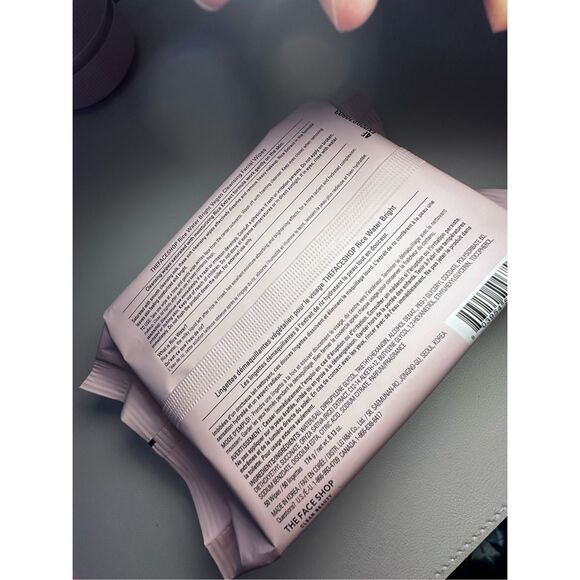 The Face Shop Rice Water Bright Cleansing Facial Wipes, Vegan, 50 CT - Picture 4 of 5